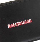 Balenciaga - Logo-Print Leather Cardholder - Black