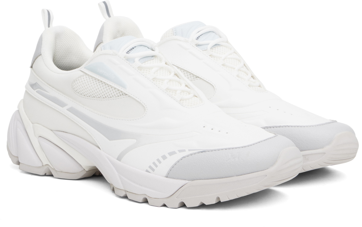 untitlab® White & Gray Helix Swift Trek Sneakers