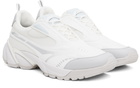 untitlab® White & Gray Helix Swift Trek Sneakers