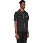 Saturdays NYC Black Solid Cameron Short Sleeve Shirt