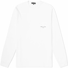 Comme des Garçons Homme Men's Pocket Logo Long Sleeve T-Shirt in White