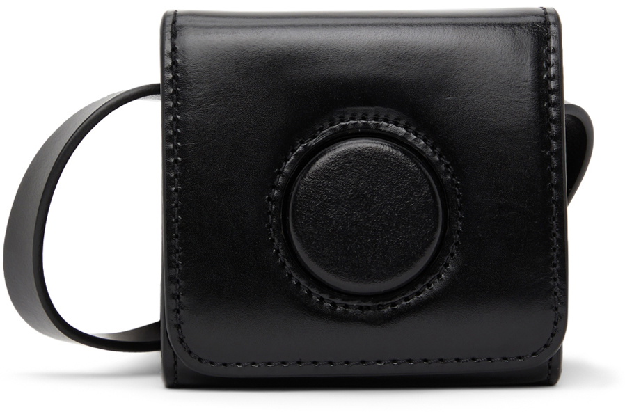 Lemaire Black Leather Camera Bag