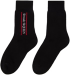 Alexander McQueen Black Intarsia Socks