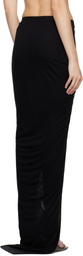 Rick Owens Lilies Black Porterville Twist EDFU Maxi Skirt