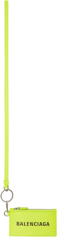 Photo: Balenciaga Yellow Logo Card Holder