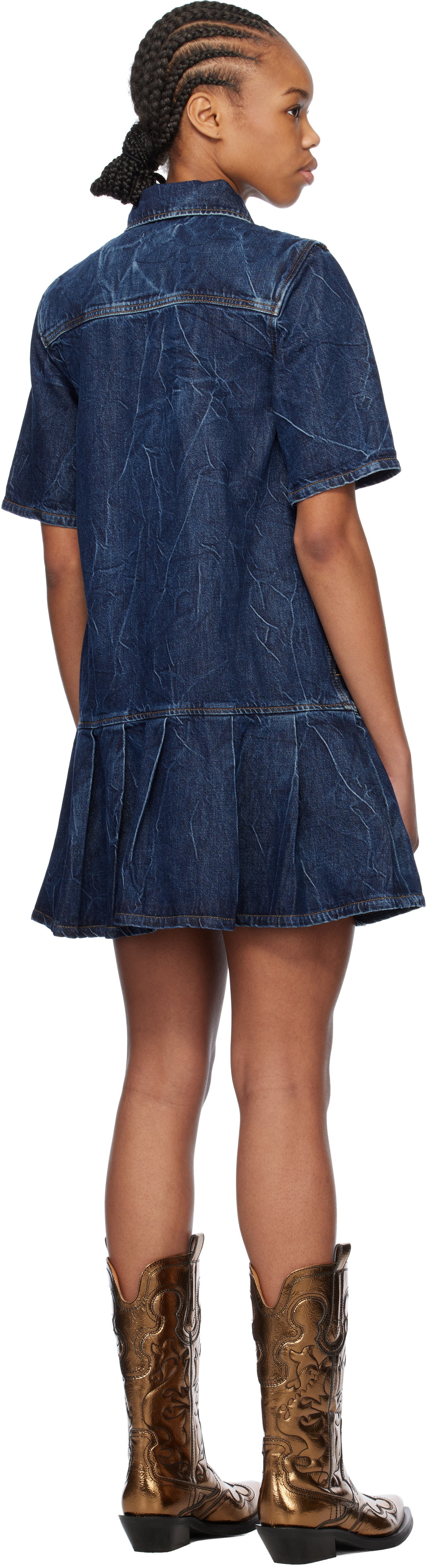 knee length dresses for ladies Melange Knit Mini Dress