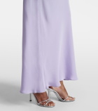 Rodarte Floral-appliqué silk crêpe maxi dress