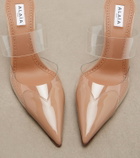Alaïa Le Cœur patent leather and PU mules