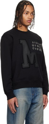 MM6 Maison Margiela Black Printed-Logo Sweatshirt