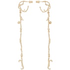 Lemaire Gold Short Twig Creole Earrings