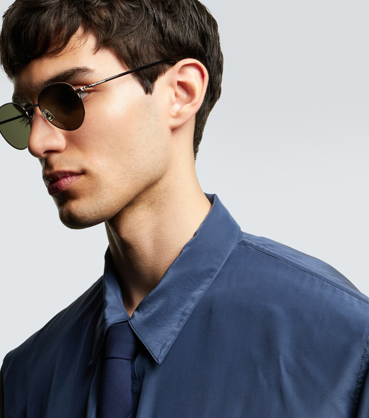 Saint Laurent Logo round glasses