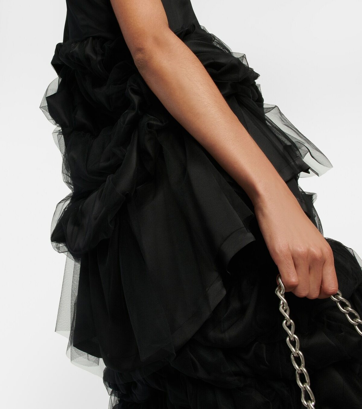 Noir Kei Ninomiya Tulle and satin top Noir Kei Ninomiya