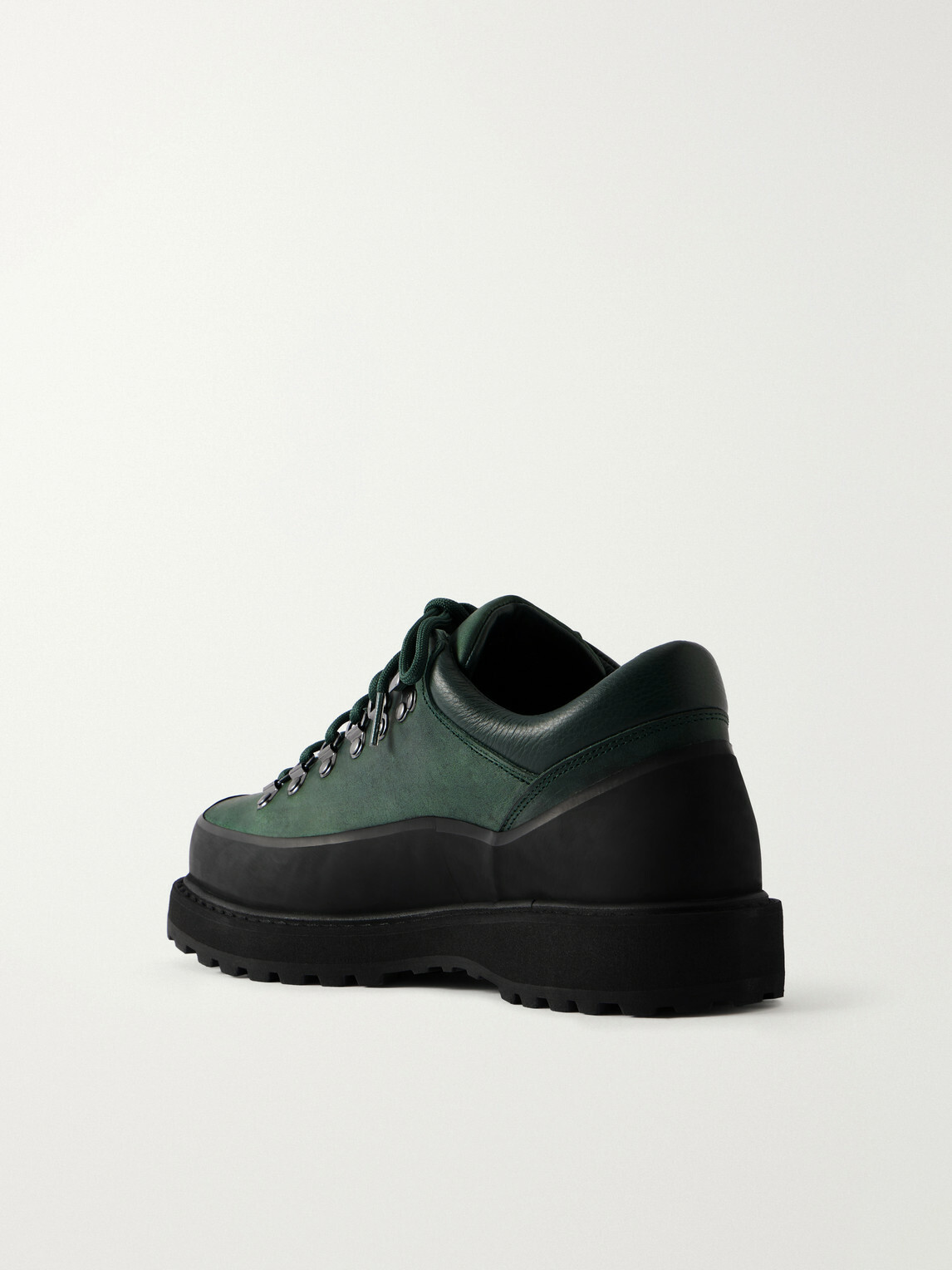 Diemme - Cornaro Gomma Rubber-Trimmed Waxed-Leather Hiking Boots - Green