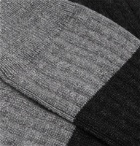 NN07 - Colour-Block Knitted Socks - Black