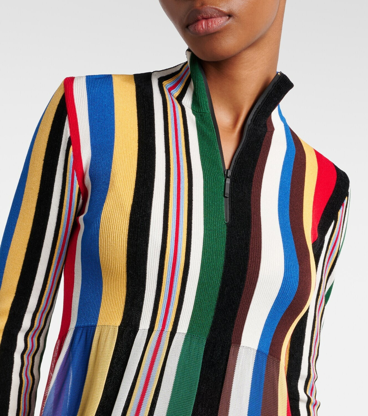 Loewe Ribbed-knit striped maxi dress