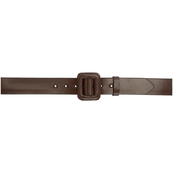Photo: Dries Van Noten Brown Smooth Leather Buckle Belt