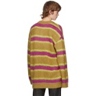 Andersson Bell Tan and Pink Stripe Alpaca Sweater