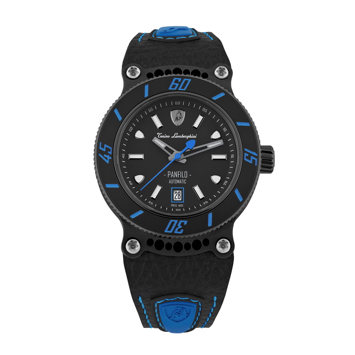 Photo: Tonino Lamborghini Panfilo Automatic Black Dial Mens Watch TLF-T03-4