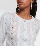 LoveShackFancy Birch pointelle wool and cashmere cardigan