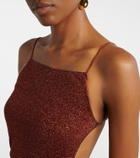 Oséree Lumière Shell open-back midi dress
