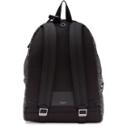 Saint Laurent Black and Silver Glitter City Backpack