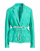 120% Lino Womens Blazer in Green