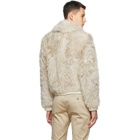 Saint Laurent Off-White Shearling Jacket