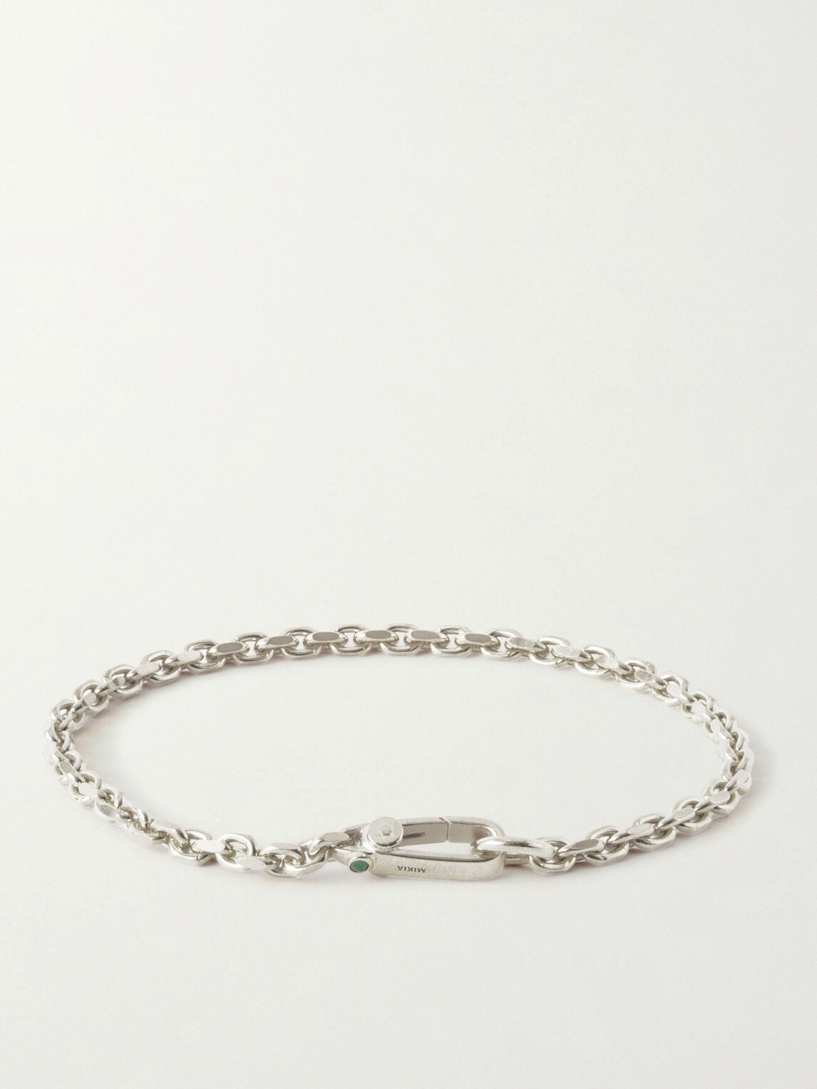 Mikia - Sterling Silver Sapphire Chain Bracelet - Silver