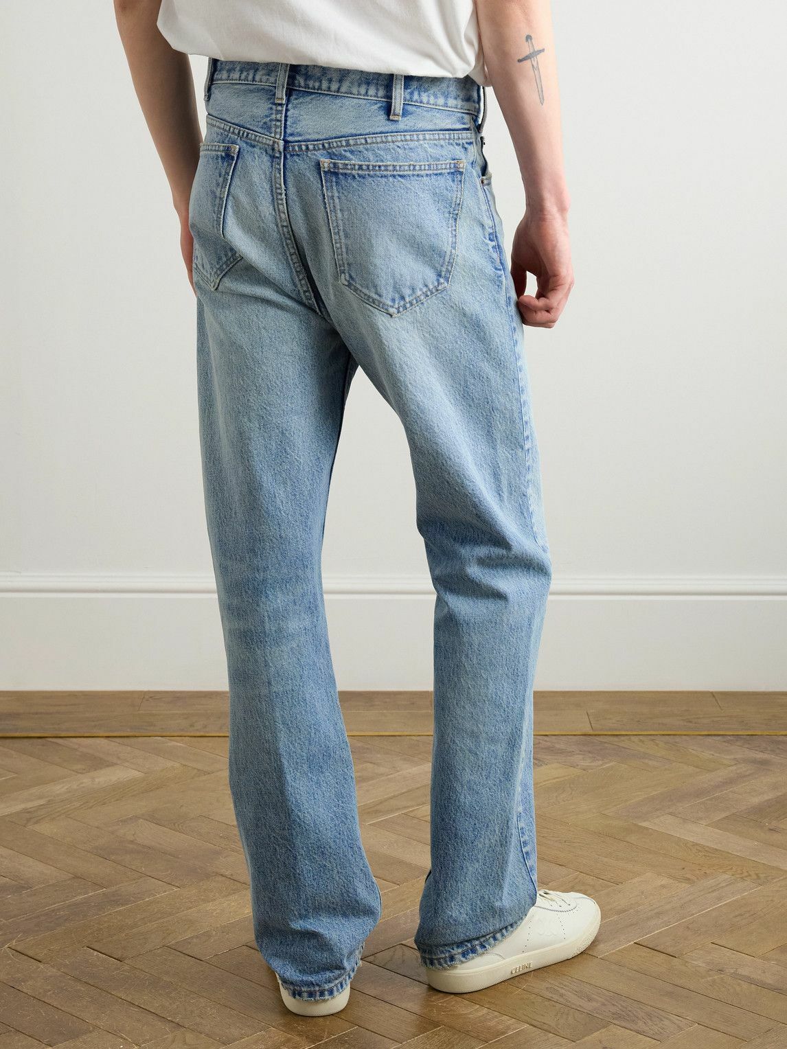 CELINE - Kurt Straight-Leg Distressed Jeans - Blue
