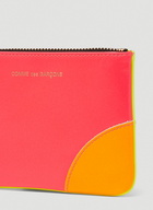 Comme Des Garcons Wallet - Super Fluo Leather Wallet in Pink