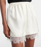 Róhe Lace-trimmed silk shorts
