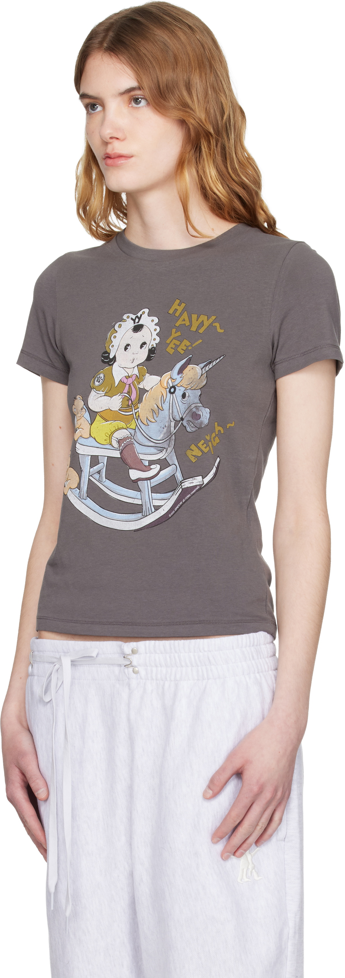 OPEN YY Gray Rocking Baby T-shirt