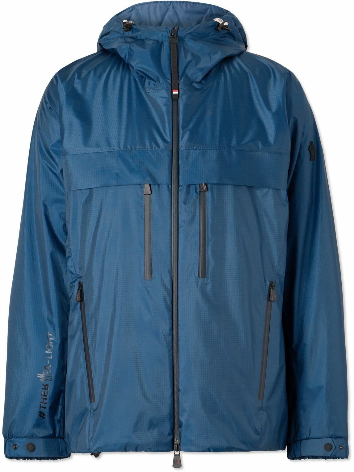 Photo: Moncler Grenoble - Thurn GORE‑TEX WINDSTOPPER® Ripstop Hooded Down Jacket - Blue