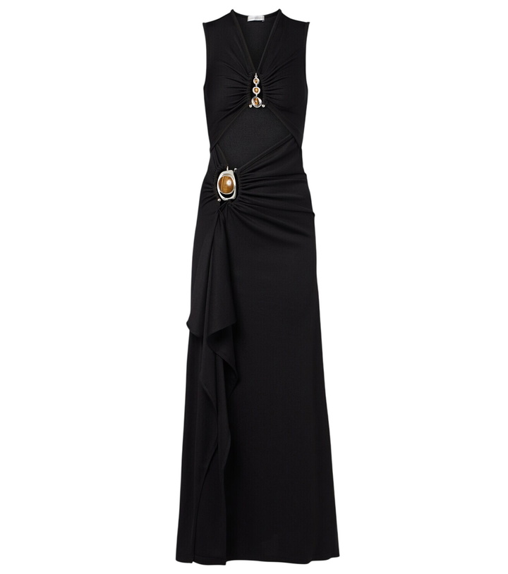 Photo: Christopher Esber Droplet Crystal cutout embellished maxi dress
