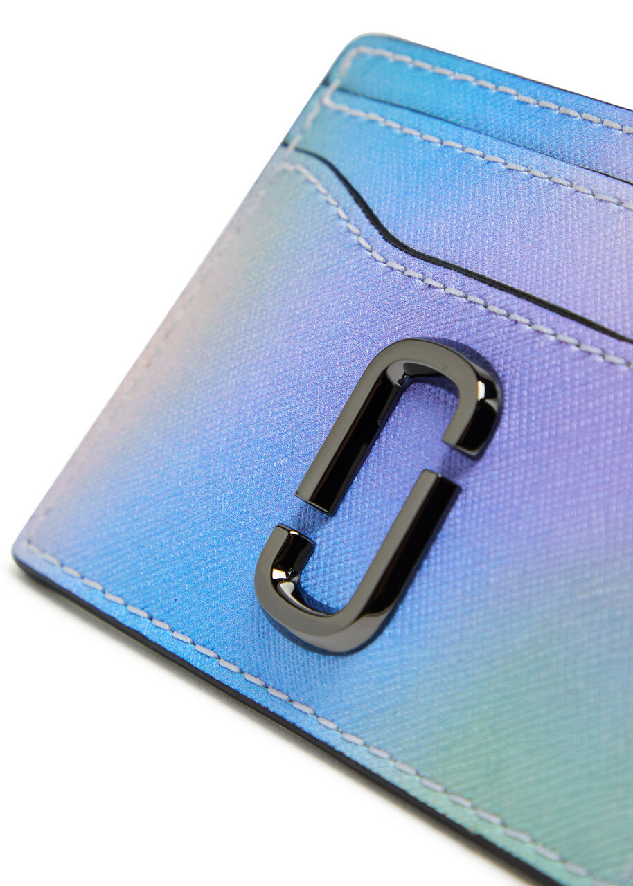 Marc Jacobs The Card Case Grained Leather Card Holder - Blue - One Size