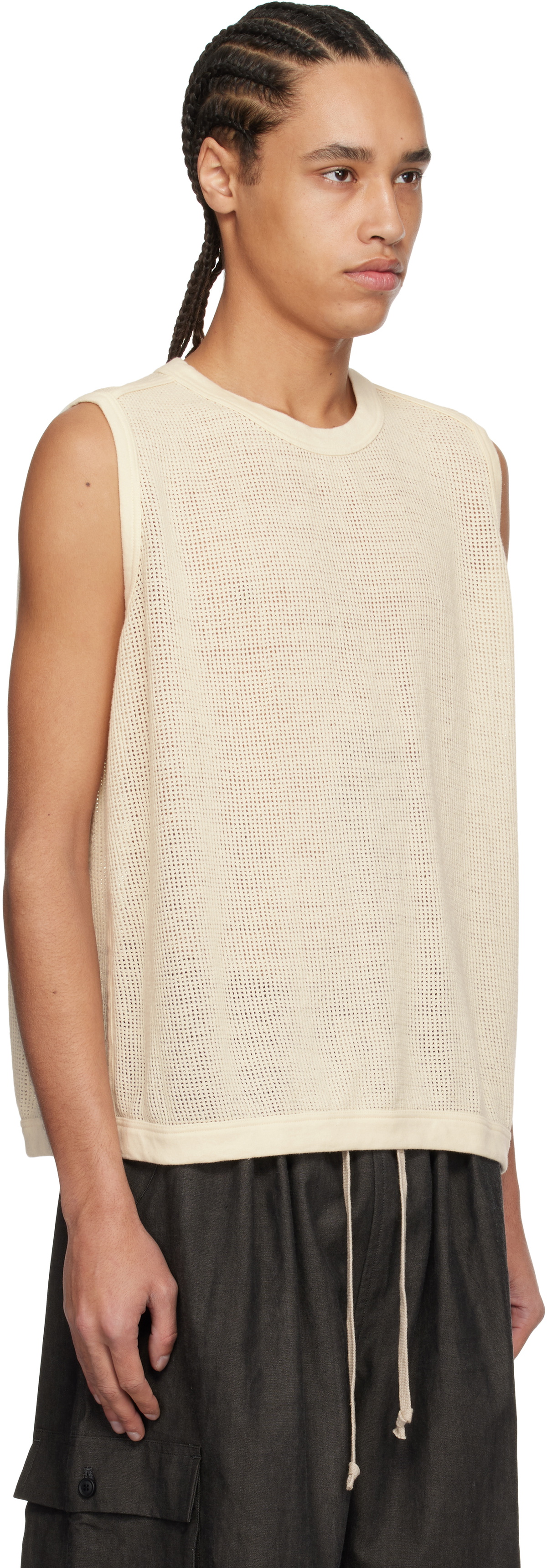 Jan-Jan Van Essche Off-White O-Project Mesh Jersey Tank Top
