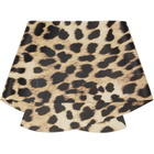 Givenchy Black & Beige Leather Leopard Print Scarf