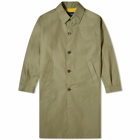 Comme des Garçons Homme Men's Nylon Garardine Trench Coat in Sax Beige/Yellow