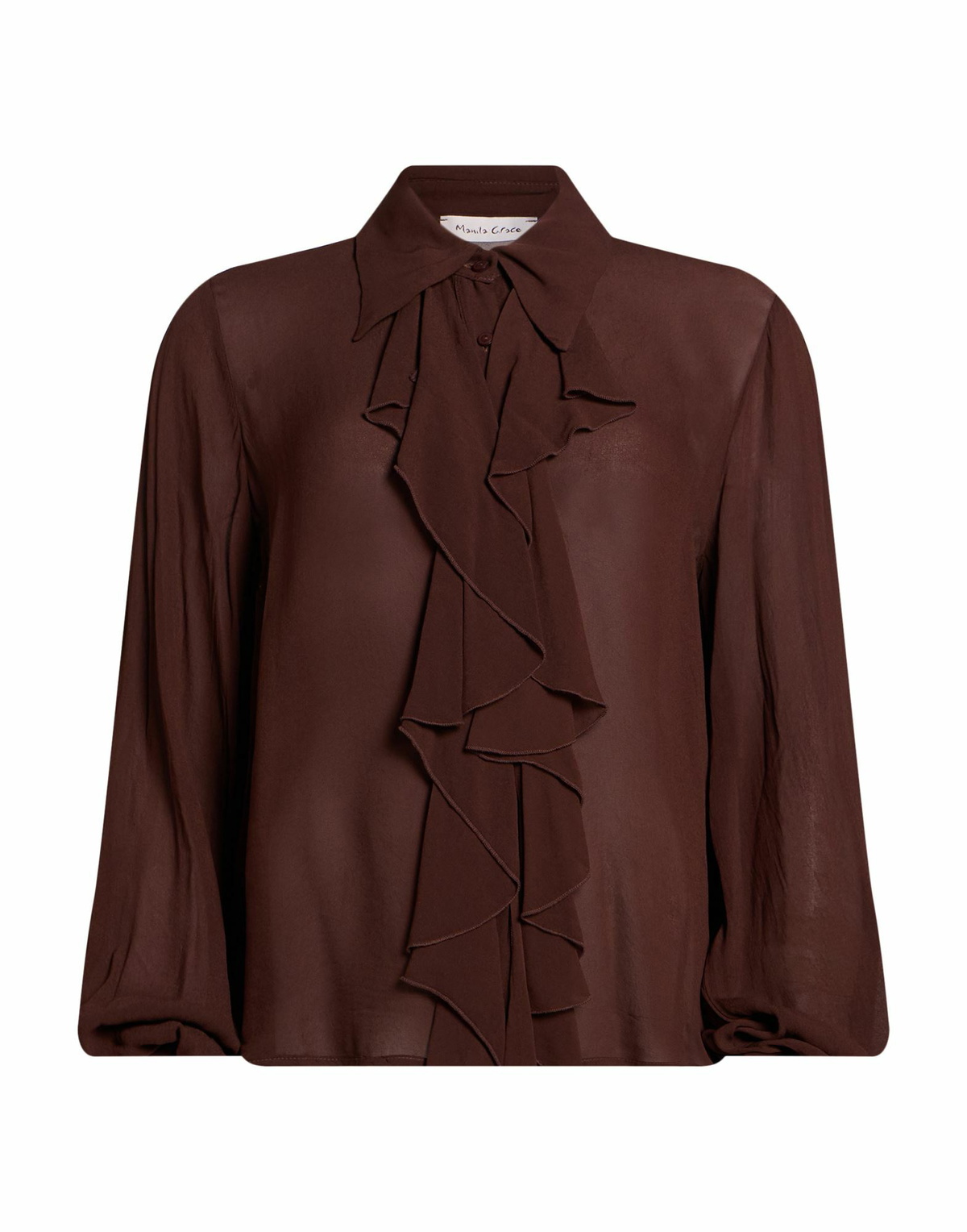 Manila Grace Womens Shirt in Brown