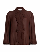 Manila Grace Womens Shirt in Brown