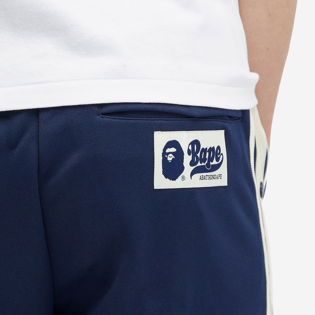 A Bathing Ape Men's Jersey Track Pants in Navy A Bathing Ape