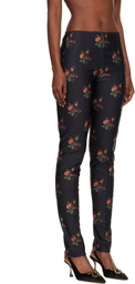 Meryll Rogge Black Floral Jersey Leggings