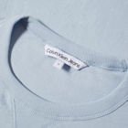 Calvin Klein Men's Monogram Sleeve Badge T-Shirt in Babyshore Blue