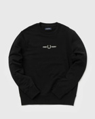 Fred Perry Embroidered Sweatshirt Black - Mens - Sweatshirts