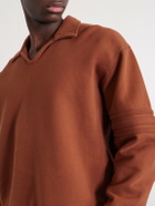 BODE - Crew Polo Cotton-Jersey Sweatshirt - Orange