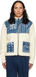 Karu Research Off-White Kantha Embroidery Jacket