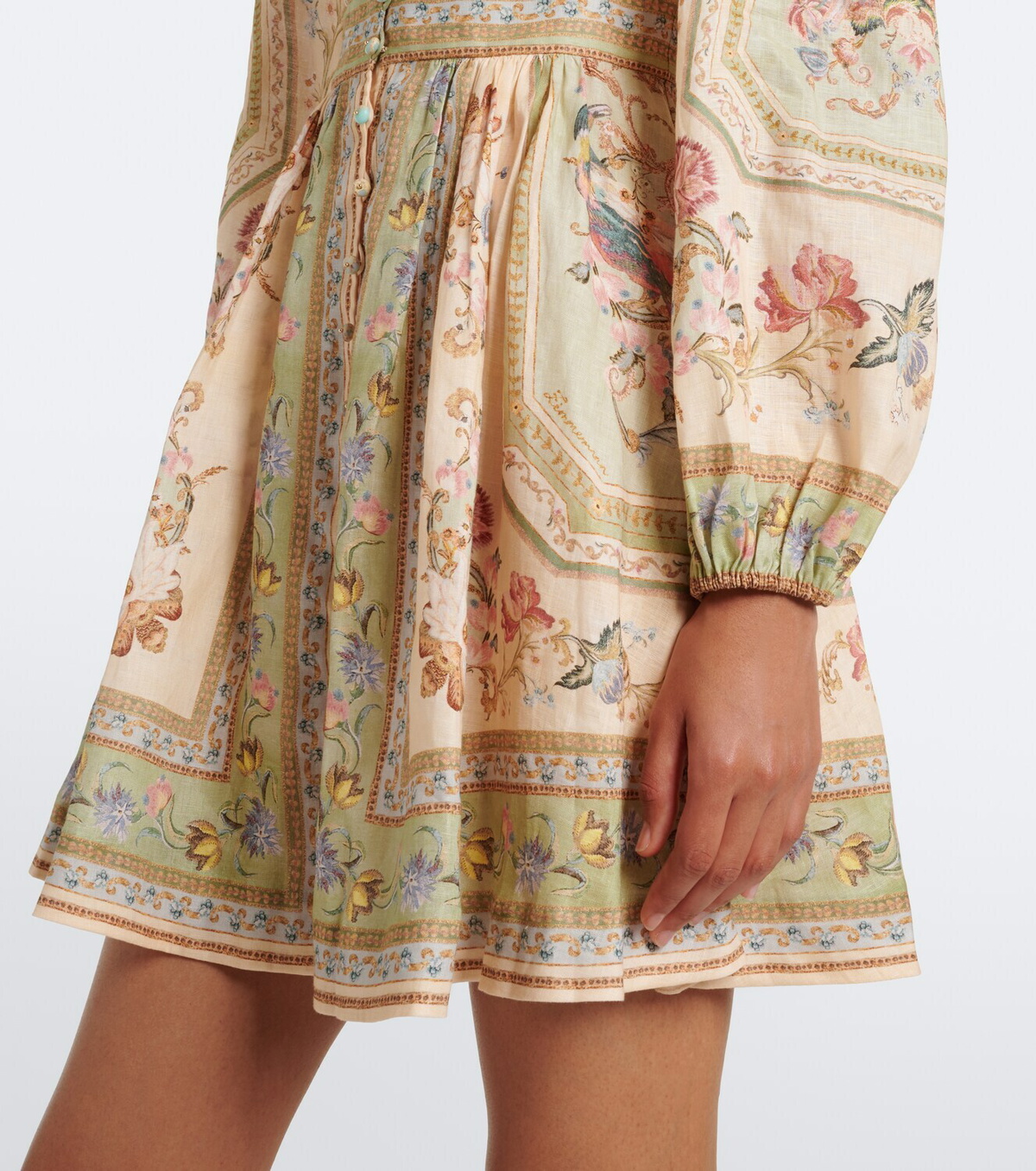 Zimmermann Roselight floral linen minidress
