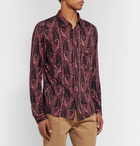 Isabel Marant - Tilako Linen-Jacquard Shirt - Burgundy