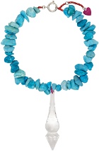 Acne Studios Blue Beaded Necklace