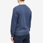 Maison Kitsuné Men's Fox Head Patch Crew Sweat in Ink Blue